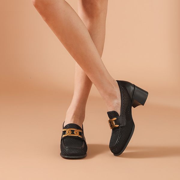 dress shoes pumps women calf leather mesh square toe metal chain hollow slip on ladies thick heel shoes handmade 27511, Black
dress shoes pumps women calf leather mesh square toe metal chain hollow slip on ladies thick heel shoes handmade 27511, Black