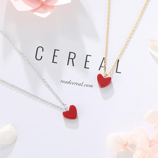 chains s925 sterling silver small red heart necklace women's all-match clavicle chain fashion
chains s925 sterling silver small red heart necklace women's all-match clavicle chain fashion