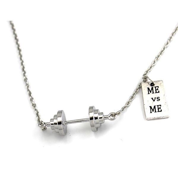 pendant necklaces 2021 sell sporty necklace for female male barbell and fitness gym style fashion jewelry zinc alloy drop, Silver
pendant necklaces 2021 sell sporty necklace for female male barbell and fitness gym style fashion jewelry zinc alloy drop, Silver