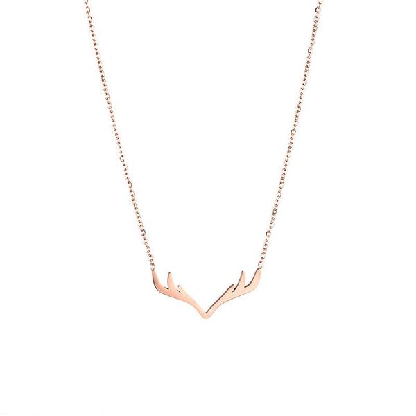 pendant necklaces elk deer antlers necklace titanium steel clavicle chain jewelry for women girls christmas gifts, Silver
pendant necklaces elk deer antlers necklace titanium steel clavicle chain jewelry for women girls christmas gifts, Silver