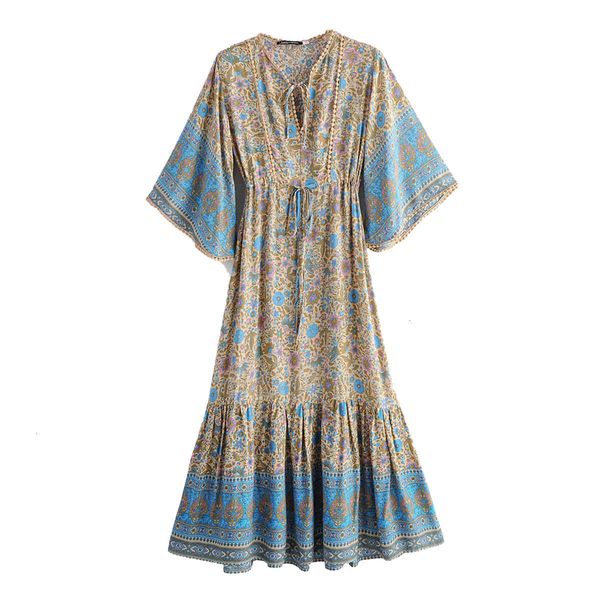 casual dresses spring summer women lace up v-neck flare sleeve boho hippie chic print long dress beach vestido 86ga, Black;gray
casual dresses spring summer women lace up v-neck flare sleeve boho hippie chic print long dress beach vestido 86ga, Black;gray