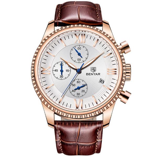 wristwatches rose gold steel case men's watch complete calendar quartz chronograph business man wristwatch waterproof a536, Slivery;brown
wristwatches rose gold steel case men's watch complete calendar quartz chronograph business man wristwatch waterproof a536, Slivery;brown