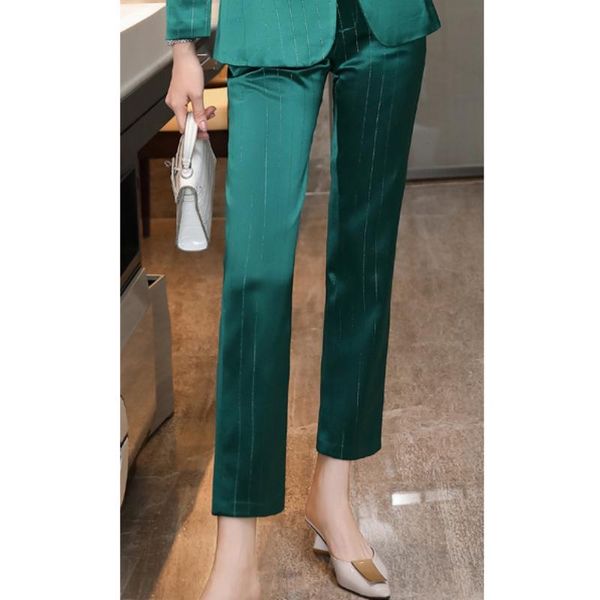 women's suits & blazers pants green blue burgundy bright silk striped plus size clothing for women office lady elegant fashion suit sac, White;black
women's suits & blazers pants green blue burgundy bright silk striped plus size clothing for women office lady elegant fashion suit sac, White;black