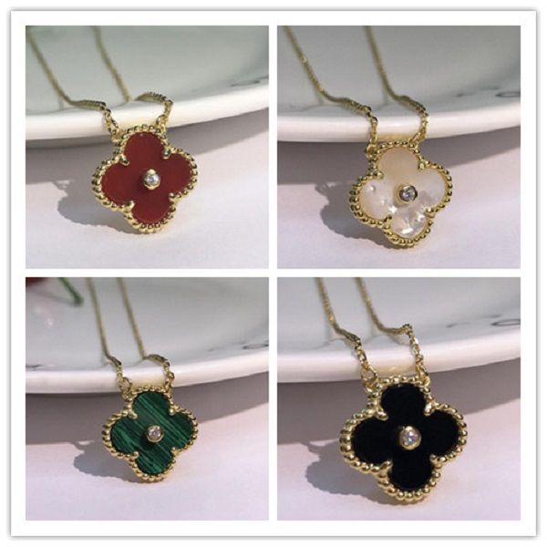 jewelry necklace black and white red green four leaf flower shell agate 925 silver necklace diamond clover buckle
jewelry necklace black and white red green four leaf flower shell agate 925 silver necklace diamond clover buckle