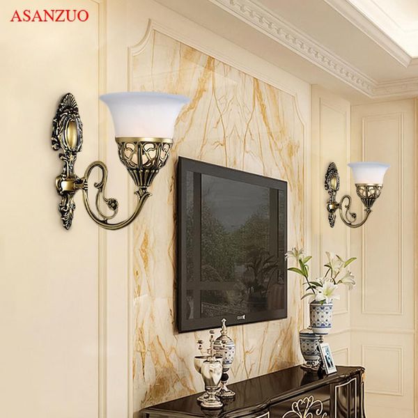 wall lamps european style lamp glass lampshade bedside aisle single and double head retro el e27
wall lamps european style lamp glass lampshade bedside aisle single and double head retro el e27