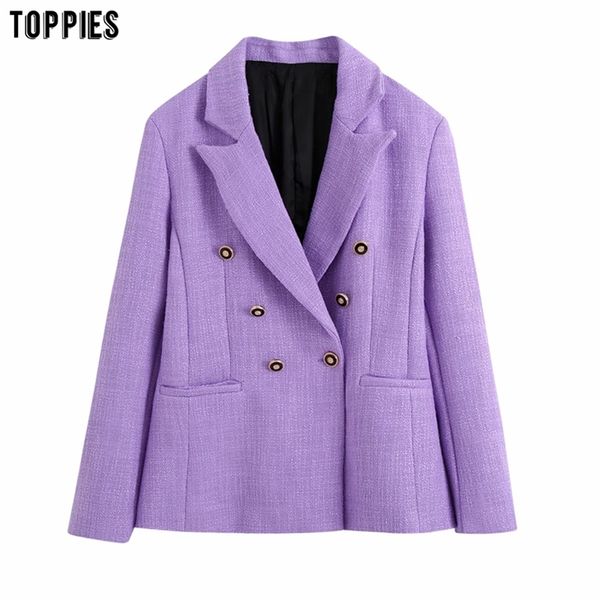 womens purple twill tweed jacket blazer ladies formal button vintage slim coat clothings 210421, White;black
womens purple twill tweed jacket blazer ladies formal button vintage slim coat clothings 210421, White;black