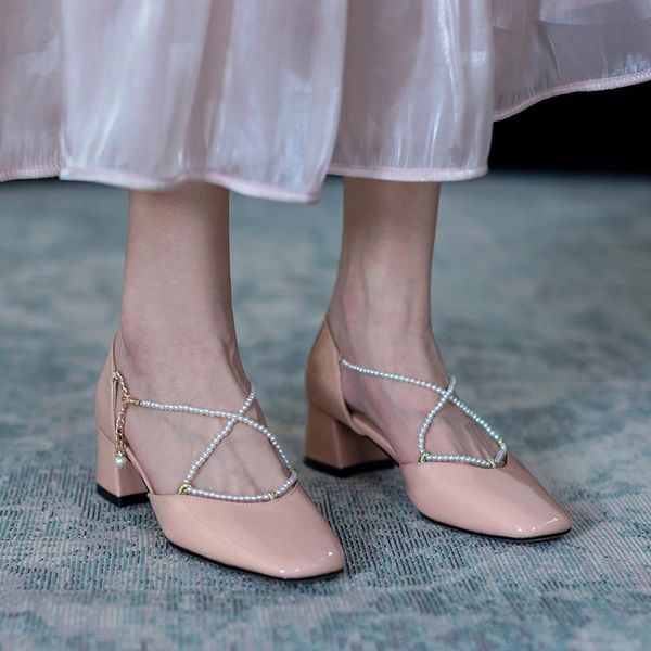 dress shoes sweet and gentle baotou single women 2021 summer beaded thick heel fairy wind high heels z805, Black
dress shoes sweet and gentle baotou single women 2021 summer beaded thick heel fairy wind high heels z805, Black