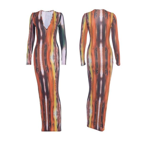 casual dresses women autumn long sleeve deep v-neck bodycon maxi pencil dress gradient tie-dye striped print party clubwear, Black;gray
casual dresses women autumn long sleeve deep v-neck bodycon maxi pencil dress gradient tie-dye striped print party clubwear, Black;gray