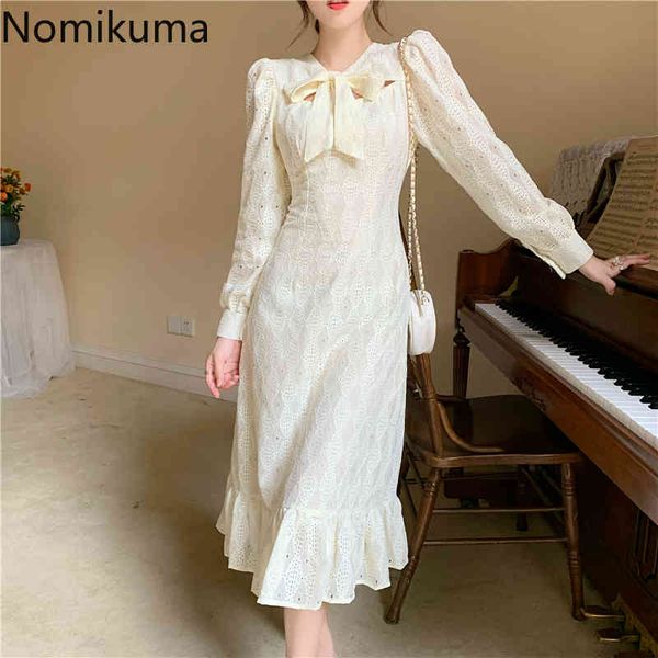 nomikuma elegant lace dress women hollow out slim waist bow lacing up long sleeve a line dresses female vestidos 3e169 210514, Black;gray
nomikuma elegant lace dress women hollow out slim waist bow lacing up long sleeve a line dresses female vestidos 3e169 210514, Black;gray