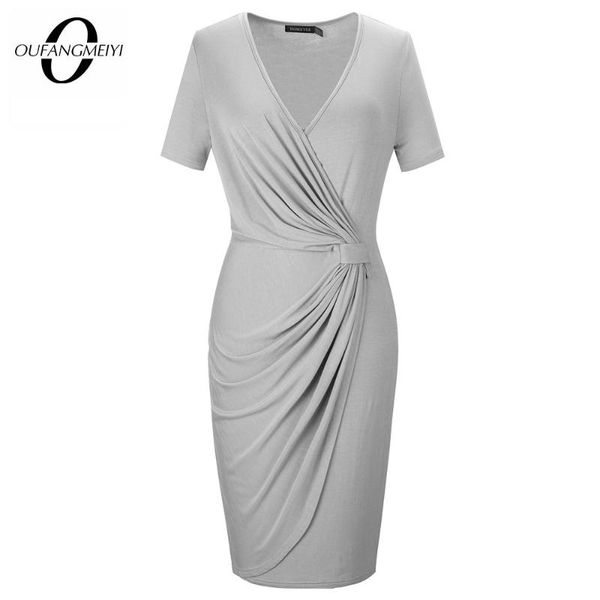 casual dresses women fashion designed solid color v neck short sleeve pleated straight mini dress eb625, Black;gray
casual dresses women fashion designed solid color v neck short sleeve pleated straight mini dress eb625, Black;gray