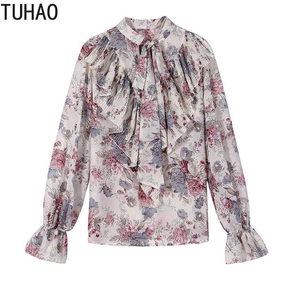 women blouses and autumn winter shirts long sleeve ruffles print chiffon blouse shirt blusas mujer blusa women's &, White
women blouses and autumn winter shirts long sleeve ruffles print chiffon blouse shirt blusas mujer blusa women's &, White