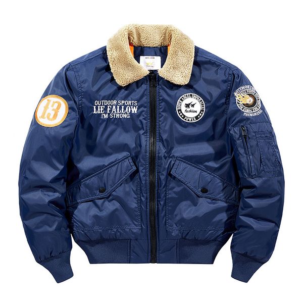 winter air force bomber jacket workwear flight suit embroidered jacket with cotton lapel top, Black;brown
winter air force bomber jacket workwear flight suit embroidered jacket with cotton lapel top, Black;brown