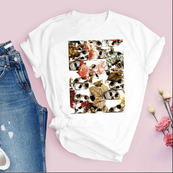 women graphic fashion womens t shirt skull floral cute cartoon short sleeve print lady tees clothing female, White
women graphic fashion womens t shirt skull floral cute cartoon short sleeve print lady tees clothing female, White