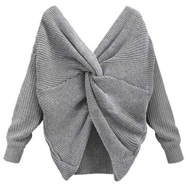 women's sweaters spring v neck sweater lady elegant solid color loose pullovers back irregular cross knotted knitwear two-wear clothes, White;black
women's sweaters spring v neck sweater lady elegant solid color loose pullovers back irregular cross knotted knitwear two-wear clothes, White;black