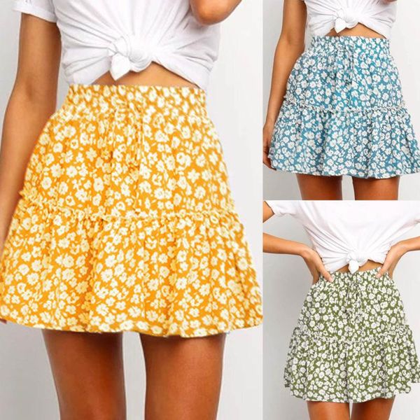 skirts jupe summer seaside beach mini women's floral print ruffled a-line pleated lace-up stretch short skirt casual clothing, Black
skirts jupe summer seaside beach mini women's floral print ruffled a-line pleated lace-up stretch short skirt casual clothing, Black
