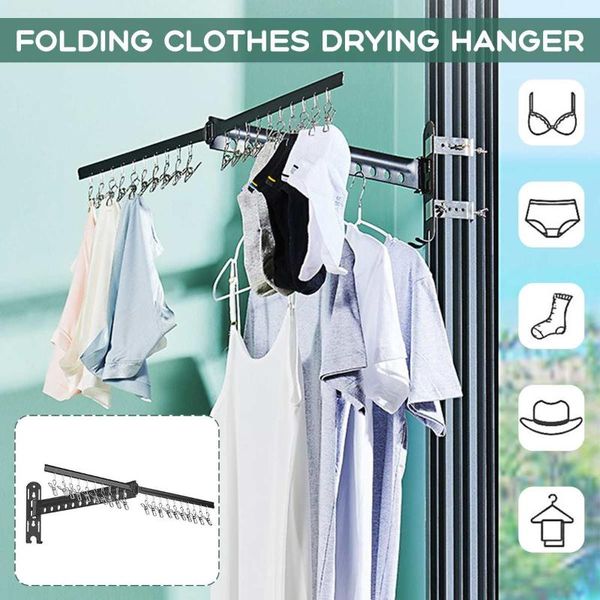 hangers & racks 12 holes 20 clips balcony folding clothes hanging wall mounted stainless steel laundry drying rack air rod rail
hangers & racks 12 holes 20 clips balcony folding clothes hanging wall mounted stainless steel laundry drying rack air rod rail