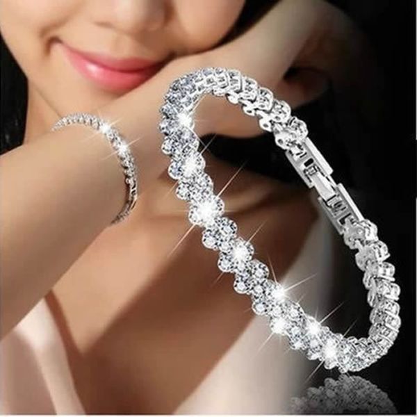 diezi exquisite luxury roman crystal bracelet for women wedding gift korean rose gold silver color chain bracelets jewelry, Golden;silver
diezi exquisite luxury roman crystal bracelet for women wedding gift korean rose gold silver color chain bracelets jewelry, Golden;silver