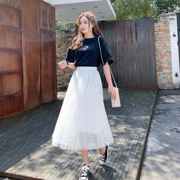 skirts women clothing 2021 spring summer korean kawaii midi pleated skirt female elastic high waist mesh tutu jupe femme y897, Black
skirts women clothing 2021 spring summer korean kawaii midi pleated skirt female elastic high waist mesh tutu jupe femme y897, Black