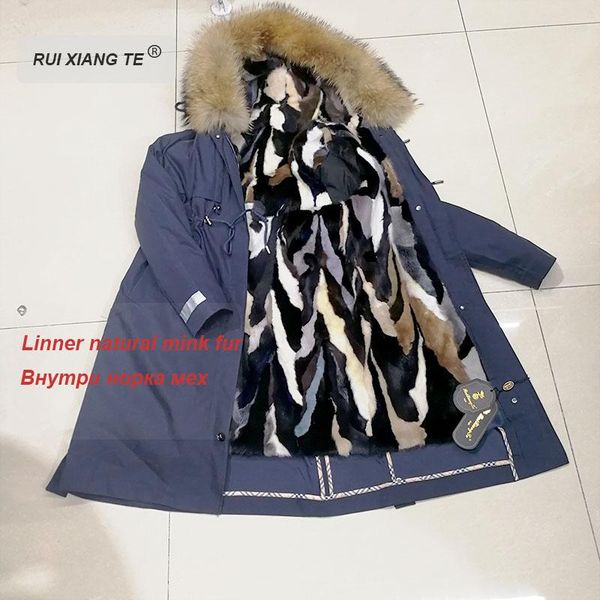 women's fur & faux 2021 trendy women real coat parka with natural raccoon collar linner mink long winter dismantle, Black
women's fur & faux 2021 trendy women real coat parka with natural raccoon collar linner mink long winter dismantle, Black