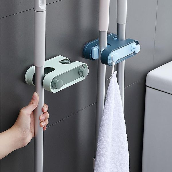 hooks & rails wall mounted mop holder non-slip clip adhesive punch broom hanger racks kitchen bathroom accessories
hooks & rails wall mounted mop holder non-slip clip adhesive punch broom hanger racks kitchen bathroom accessories