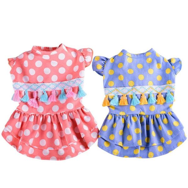dog apparel metermall cute dot printing tassel dress for pet dogs summer spring outdoor wear
dog apparel metermall cute dot printing tassel dress for pet dogs summer spring outdoor wear
