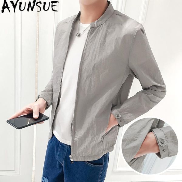 men's jackets ayunsue jacket sunscreen korean clothes 2021 spring summer coat men ultra-thin bomber mens clothing h8908 kj4654, Black;brown
men's jackets ayunsue jacket sunscreen korean clothes 2021 spring summer coat men ultra-thin bomber mens clothing h8908 kj4654, Black;brown