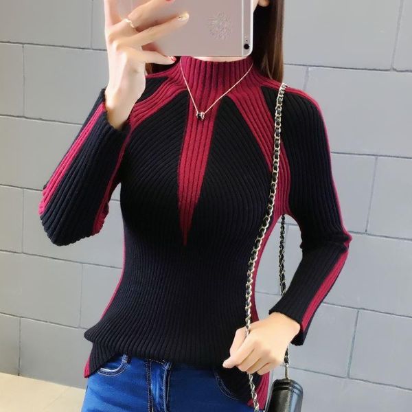 women's sweaters 2021 autunm winter s pattern women knitted cashmere sweater female turtleneck collar pullover pull femme, White;black
women's sweaters 2021 autunm winter s pattern women knitted cashmere sweater female turtleneck collar pullover pull femme, White;black