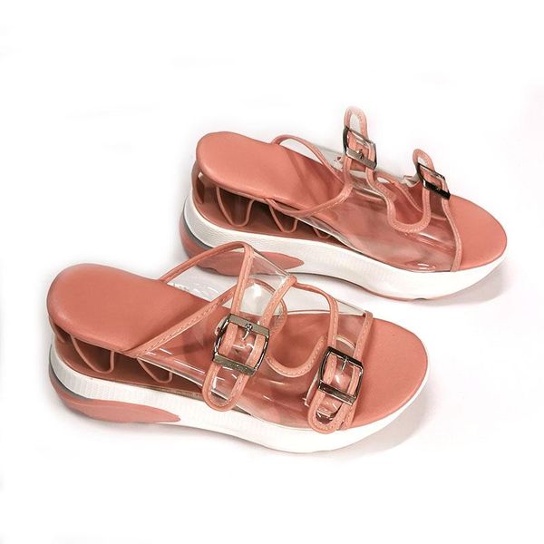 sandals women transparent pvc high heel platform ladies summer nice wedge female belt buckle large size shoes, Black
sandals women transparent pvc high heel platform ladies summer nice wedge female belt buckle large size shoes, Black