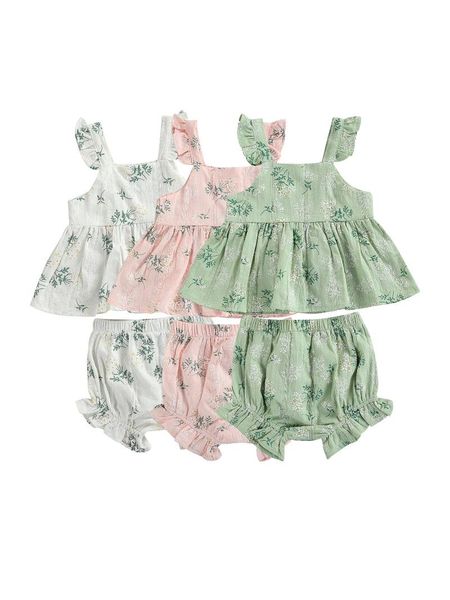 clothing sets 2pcs baby summer outfit, floral print square neck tank + elastic-waist shorts tracksuit for toddlers girls, 0-24 months, White
clothing sets 2pcs baby summer outfit, floral print square neck tank + elastic-waist shorts tracksuit for toddlers girls, 0-24 months, White