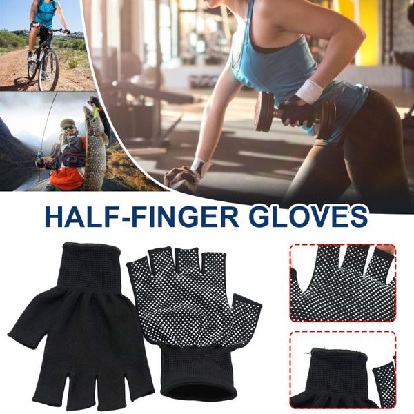 pair half finger gloves anti-slip breathable fingerless cycling sport gym bicycle and fitness equipment, Black
pair half finger gloves anti-slip breathable fingerless cycling sport gym bicycle and fitness equipment, Black