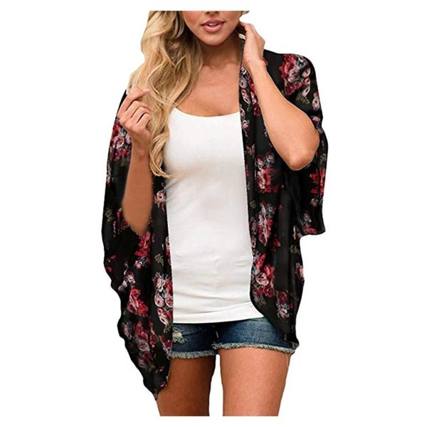 women's blouses & shirts women floral print chiffon cardigan blouse loose beach wear cover up sunscreen emale half sleeve shirt blusas, White
women's blouses & shirts women floral print chiffon cardigan blouse loose beach wear cover up sunscreen emale half sleeve shirt blusas, White