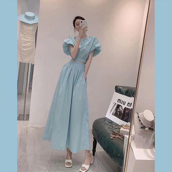 puff sleeve crop elastic women tracksuits high waist skirt fashion folds clothes set summer korean style solid color 2, Gray
puff sleeve crop elastic women tracksuits high waist skirt fashion folds clothes set summer korean style solid color 2, Gray