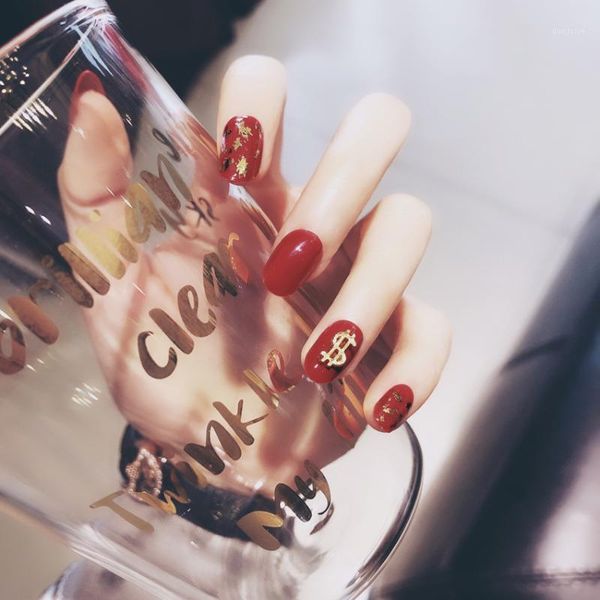 red dollar gold foil 24 sheet/set fake false nail tips glue decal manicure makeup design po therapy art stickers l661, Red;gold
red dollar gold foil 24 sheet/set fake false nail tips glue decal manicure makeup design po therapy art stickers l661, Red;gold