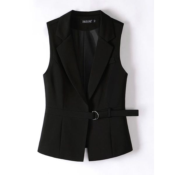 women's vests spring and autumn short style summer sleeveless suit for women in western waistcoat black vest, Black;white
women's vests spring and autumn short style summer sleeveless suit for women in western waistcoat black vest, Black;white