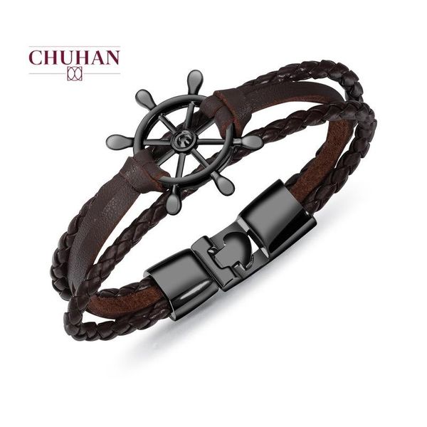 charm bracelets chuhan trendy genuine leather men stainless steel multilayer braided rope male female jewelry j391, Golden;silver
charm bracelets chuhan trendy genuine leather men stainless steel multilayer braided rope male female jewelry j391, Golden;silver