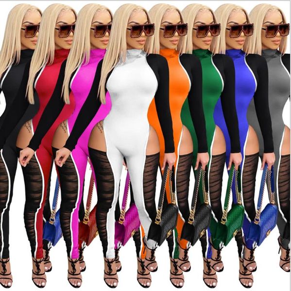 women's jumpsuits & rompers women long sleeve zippers mesh high elasticity bodysuits skinny ladies patchwork outdoor wear, Black;white
women's jumpsuits & rompers women long sleeve zippers mesh high elasticity bodysuits skinny ladies patchwork outdoor wear, Black;white