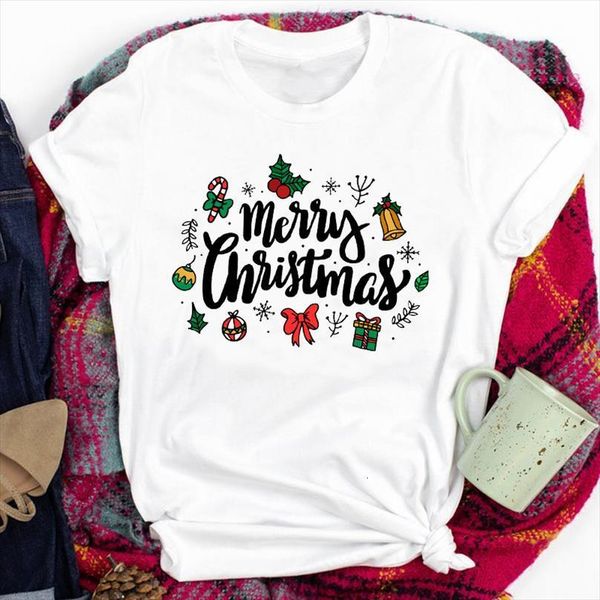 merry christmas print and women mens short sleeve o neck loose summer tee camisetas mujer, White;black