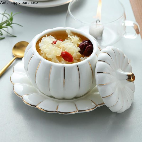creative pumpkin shape household ceramics dessert oatmeal tremella breakfast bowl microwave oven steamed egg bowls with lid
creative pumpkin shape household ceramics dessert oatmeal tremella breakfast bowl microwave oven steamed egg bowls with lid
