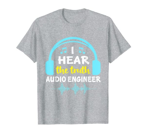 i hear the truth audio engineer t-shirt, White;black 
i hear the truth audio engineer t-shirt, White;black