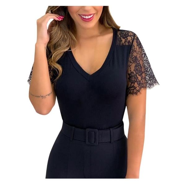 women's t-shirt miarhb summer shirts on for women de mujer lace short sleeve solid shirt elegant casual t-shirts damskie 2021, White
women's t-shirt miarhb summer shirts on for women de mujer lace short sleeve solid shirt elegant casual t-shirts damskie 2021, White