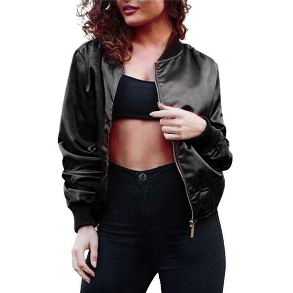 new fashion vintage women solid satin bomber jacket coat flight army biker retro zip up outwear autumn winter, Black;brown
new fashion vintage women solid satin bomber jacket coat flight army biker retro zip up outwear autumn winter, Black;brown