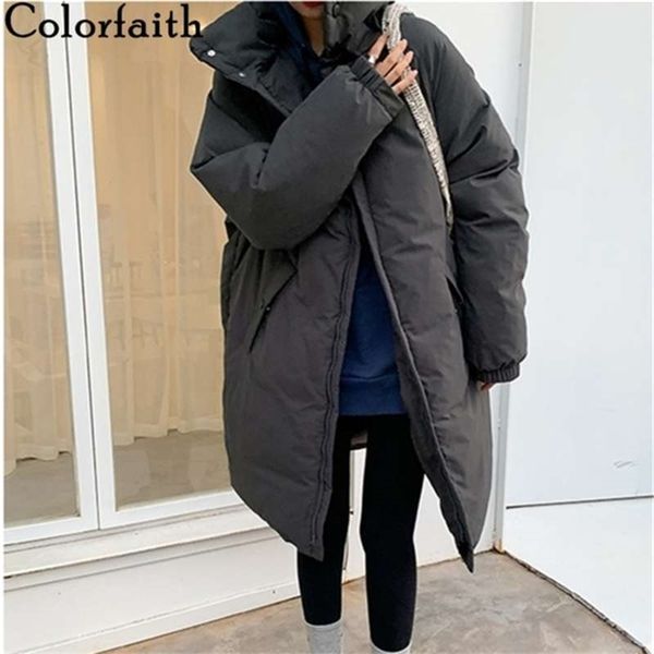 colorfaith winter spring women jacket pockets stand collar puffer parkas high-quality oversized warm long coat co850 210927, Black
colorfaith winter spring women jacket pockets stand collar puffer parkas high-quality oversized warm long coat co850 210927, Black