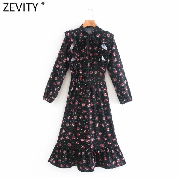 zevity women vintage bow collar ruffles flower print midi dress ladies elastic waist pleats casual vestido a line dresses ds4291 210419, Black;gray
zevity women vintage bow collar ruffles flower print midi dress ladies elastic waist pleats casual vestido a line dresses ds4291 210419, Black;gray