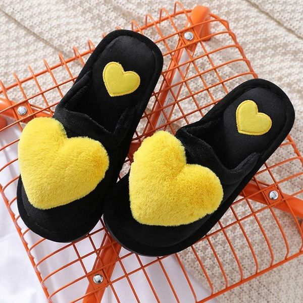 women slippers winter home shoes house warm love heart non-slip floor furry fashion fur slides, Black
women slippers winter home shoes house warm love heart non-slip floor furry fashion fur slides, Black