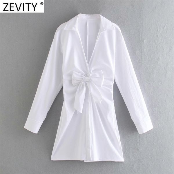 women deep v neck front pleats bowknot white mini dress office ladies long sleeve casual slim poplin vestidos ds8104 210416, Black;gray
women deep v neck front pleats bowknot white mini dress office ladies long sleeve casual slim poplin vestidos ds8104 210416, Black;gray