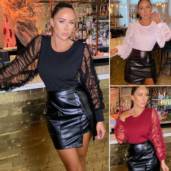 women's t-shirt 2021 women mesh sheer puff long sleeve t shirt o neck slim fit tees womens summer see through tshirt for female, White
women's t-shirt 2021 women mesh sheer puff long sleeve t shirt o neck slim fit tees womens summer see through tshirt for female, White