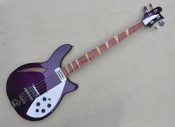 purple semi-hollow 4 strings electric bass guitar with flame maple veneer,rosewood fretboard
purple semi-hollow 4 strings electric bass guitar with flame maple veneer,rosewood fretboard