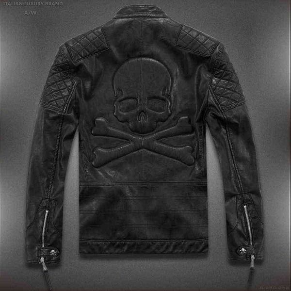 new spring fashion leather jackets men, brand motorcycle skull m-5xl, Black;brown
new spring fashion leather jackets men, brand motorcycle skull m-5xl, Black;brown