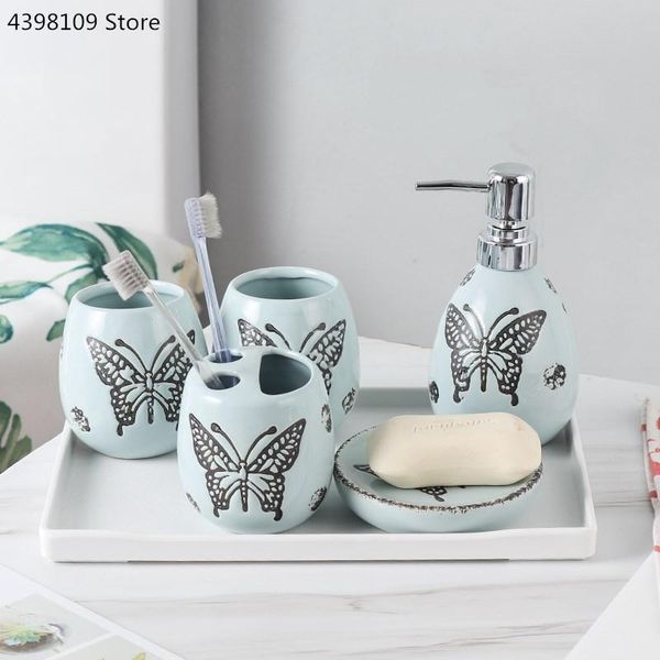 bath accessory set ceramic bathroom supplies five-piece wash creative hand-painted lotion bottle toothbrush holder accessories
bath accessory set ceramic bathroom supplies five-piece wash creative hand-painted lotion bottle toothbrush holder accessories