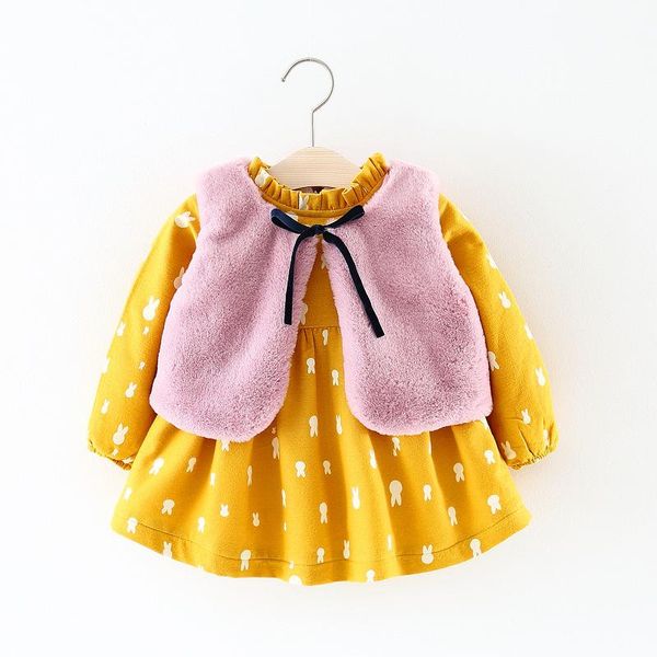 baby girls winter fleece dresses+vest set printed long sleeve warm dress velvet vest for toddler clothes girl's dresses, Red;yellow
baby girls winter fleece dresses+vest set printed long sleeve warm dress velvet vest for toddler clothes girl's dresses, Red;yellow